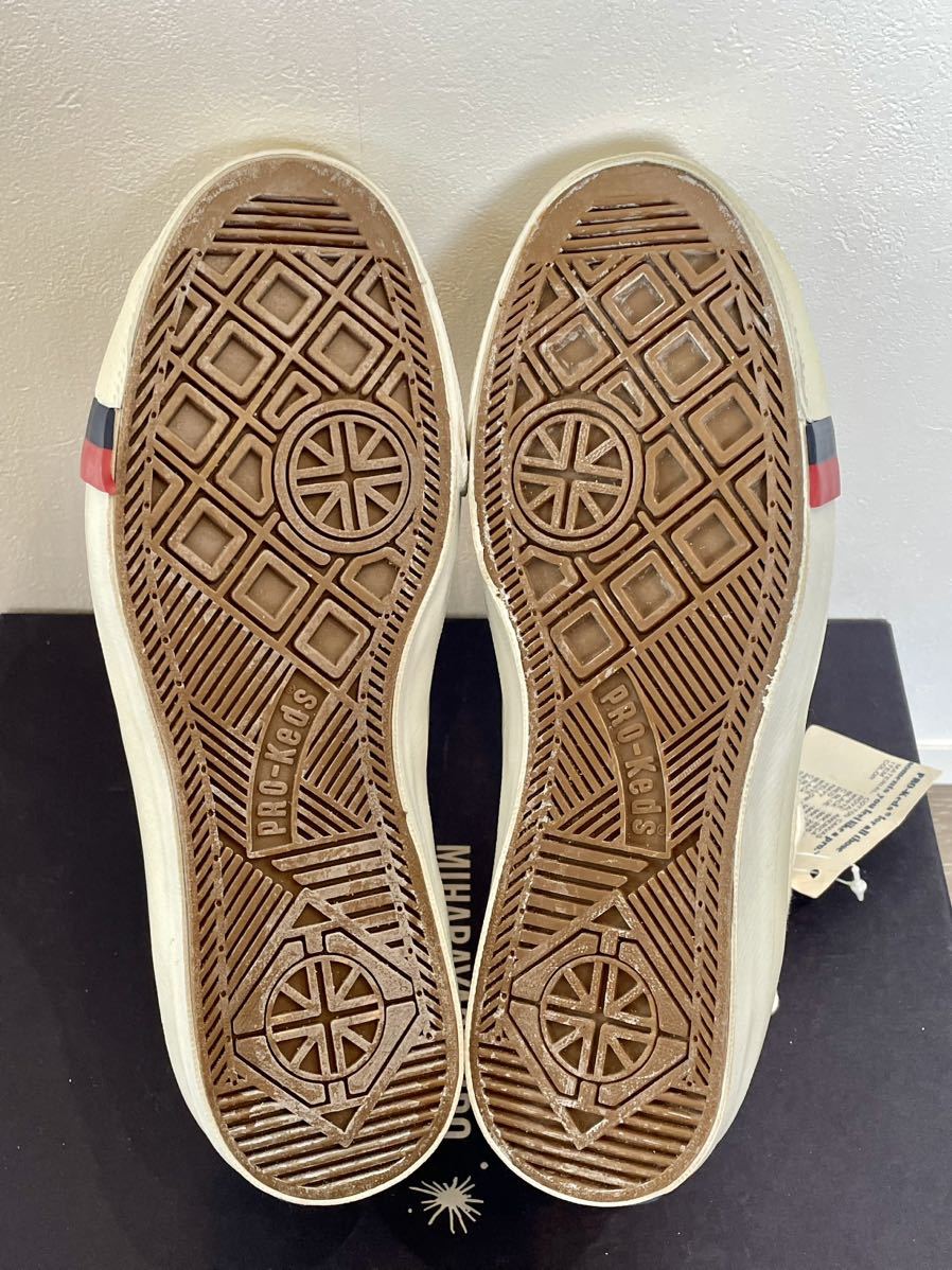 新品★PRO-Keds プロケッズ ROYAL AMERICA ロイヤルアメリカ コットンキャンバス ハイカットスニーカー 韓国製 白 6 1/2_画像9