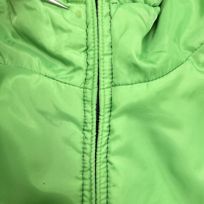 BILLABONG ビラボン M メンズ 中綿 ジップジャケット パーカー リバーシブル 裏が星柄 長袖 ポリ100% グリーン×ネイビー×ブラウン 緑×紺_画像8