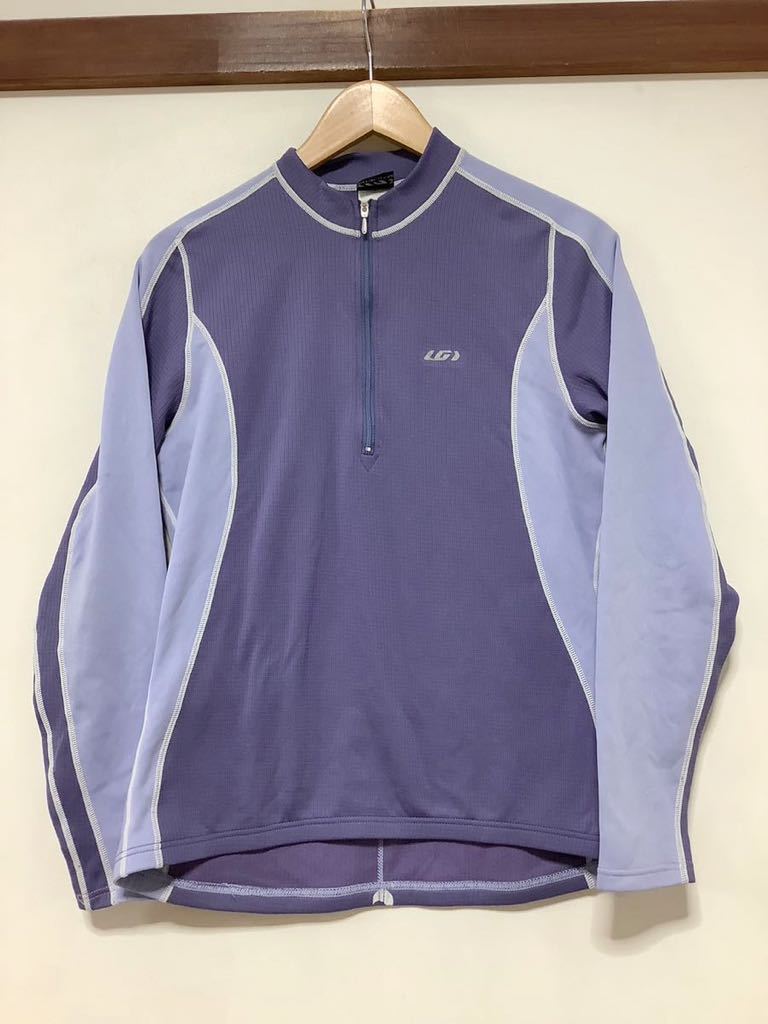 Или 1287 Канада Луи Гарно Лугано Половина Zip Long Elive Cycle Jersey M Blue Purple Fall / Winter Ladies