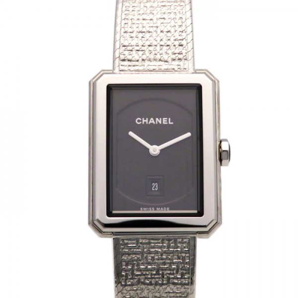 シャネル CHANEL ボーイフレンド ツイードM H4878 ブラック文字盤 新品 腕時計 レディース