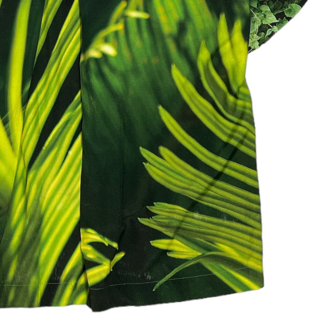 【SINGLES DAY FAIR2023】FUMITO GANRYU フミトガンリュウ　Pleats Hawaian S/S Shirts グリーン サイズ:2_画像6