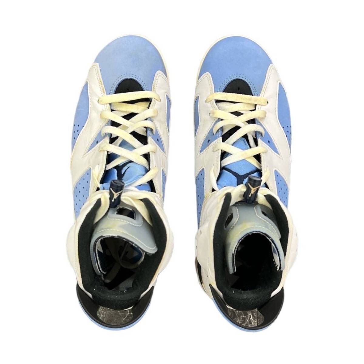 【スニフェス2024-1スタ祭り】NIKE ナイキ　AIR JORDAN 6 UNC VINTAGE CUSTOM ホワイトブルー サイズ:27cm_画像4