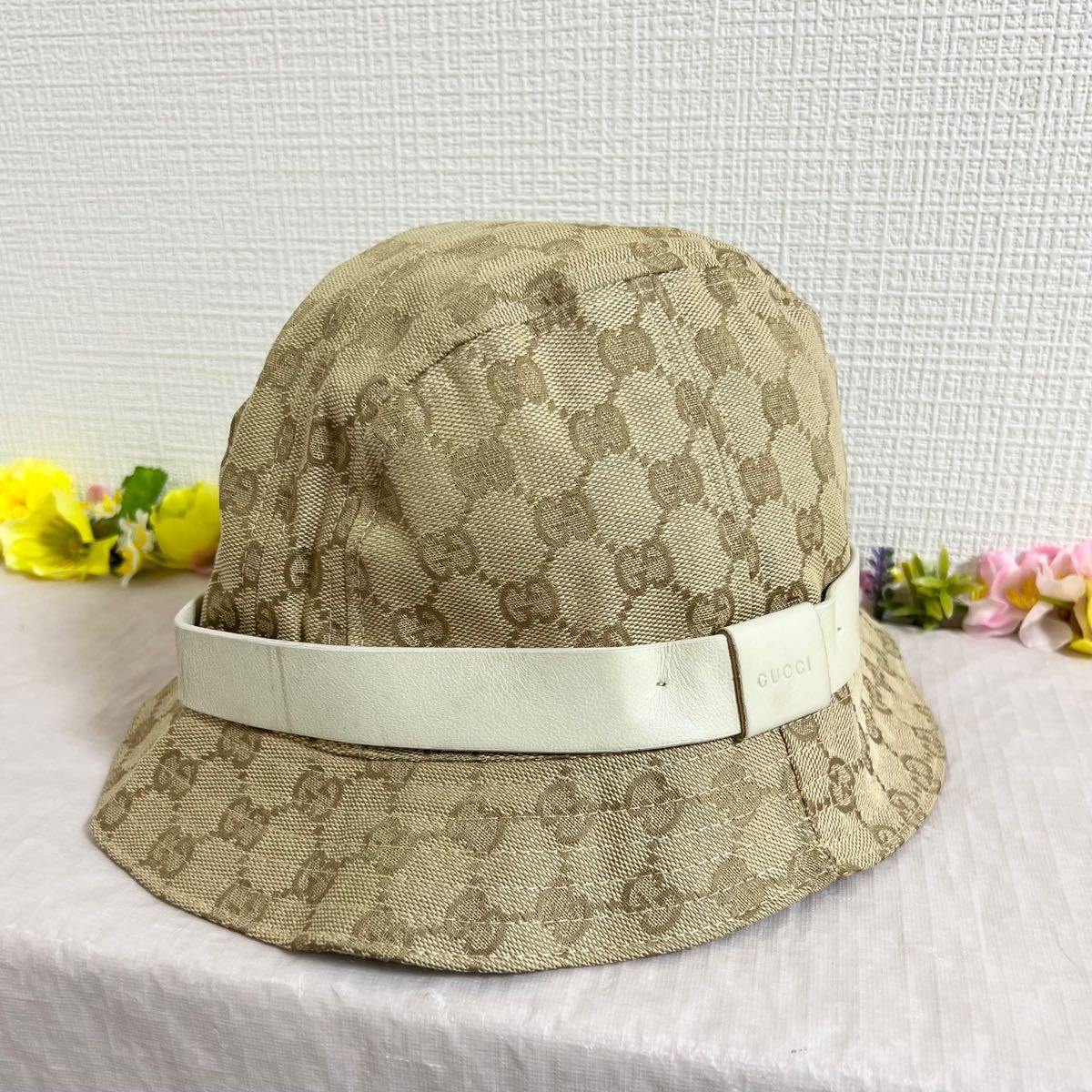 販売ショッピング GUCCI バケット ハット ブラック サイズL GG柄