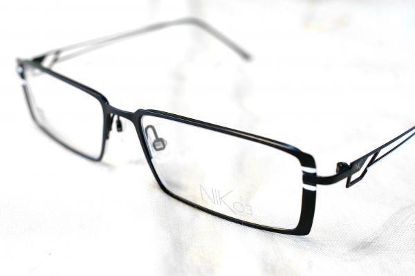 ○新品同様 イタリア製 ニックゼロスリー NIK03 メガネ NIK435 伊達眼鏡 Z0076_画像2