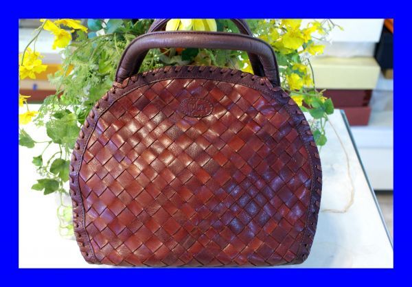 ファッションの 編み込み バッファロー IBIZA イビザ ○美品 レザー B0197 ハンドバッグ 牛革 ファッションの 編み込み バッファロー IBIZA イビザ ○美品 レザー B0197 ハンドバッグ 牛革