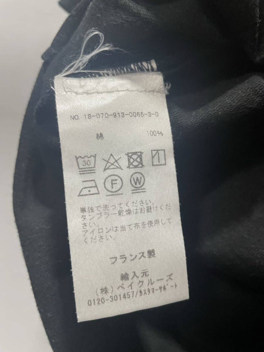 Le minorルミノア半袖カットソーTシャツ黒ロゴトップスフランス製