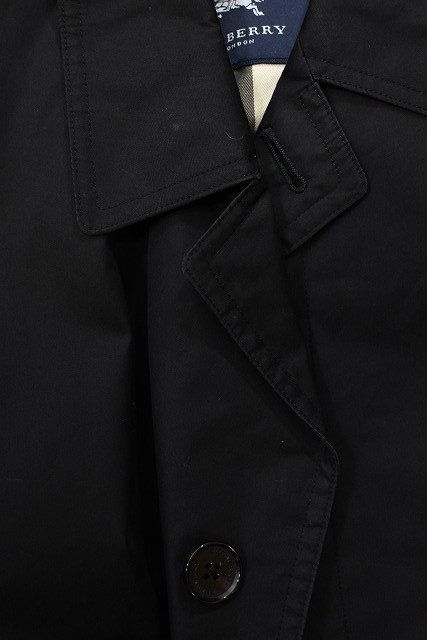 MN BN0012 BURBERRY LONDON バーバリー ノバチェック 総柄 ロング コート ジャケット メンズ 黒 Msize 三陽商会_画像9