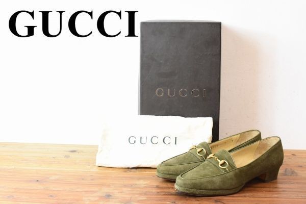 AL BX GUCCI グッチビットローファーOLD レディースレザーヒール