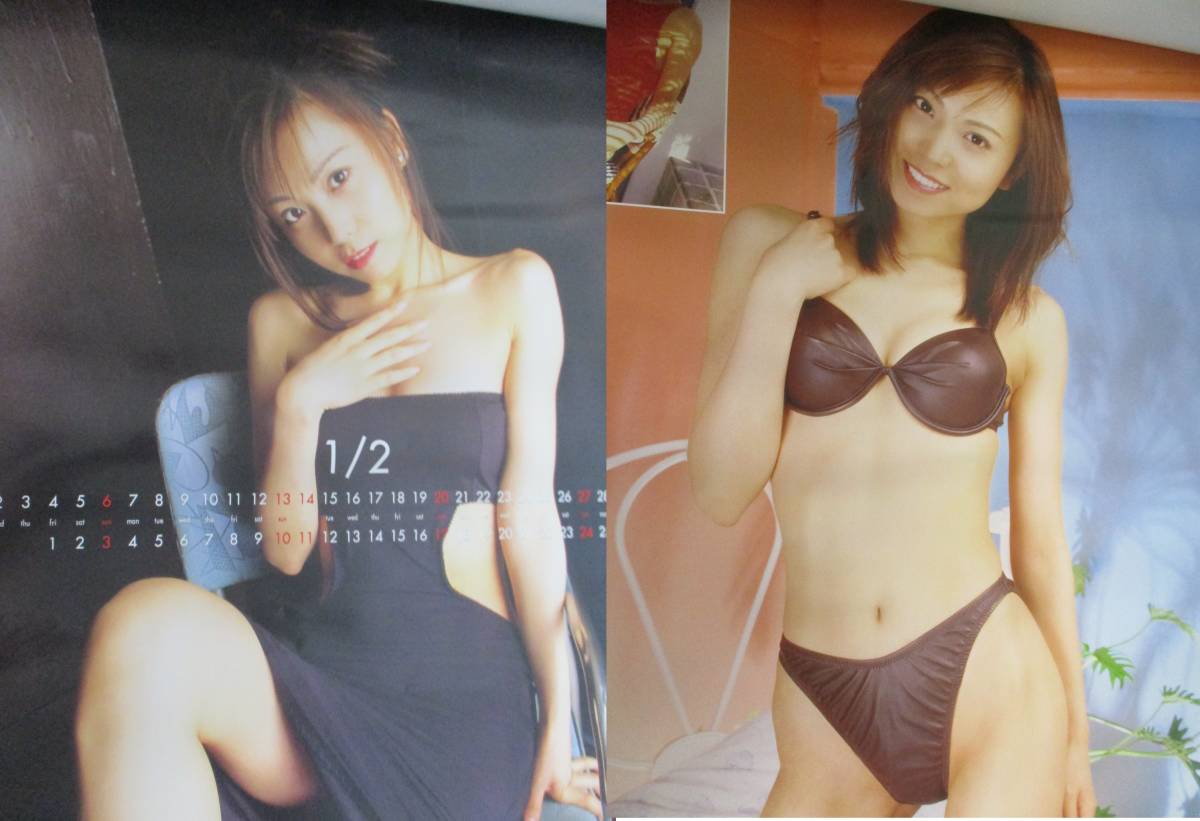 d10-4『鈴木史華 SUZUKI FUMIKA カレンダー CALENDAR 』2002年、2003年 2個セット　レースクイーン グラビアアイドル レア 貴重_画像2