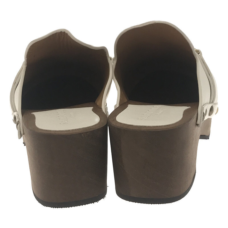 [ new goods ] SARTORE / Sartre | bit leather sabot sandals | 38 | white | lady's 