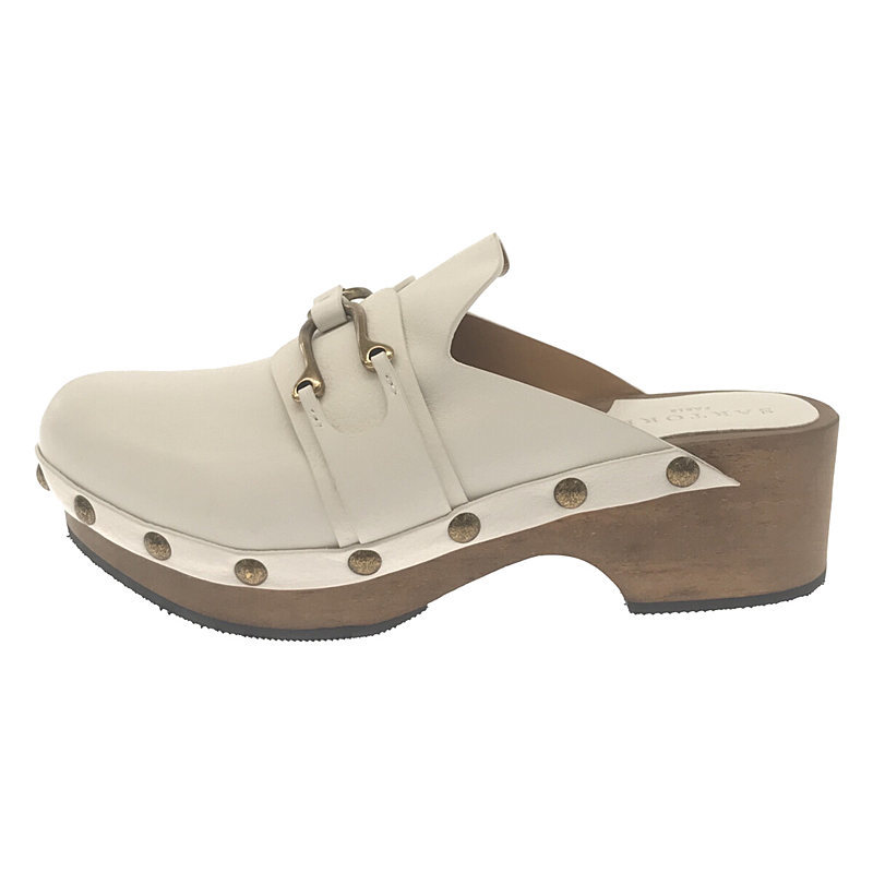 [ new goods ] SARTORE / Sartre | bit leather sabot sandals | 38 | white | lady's 