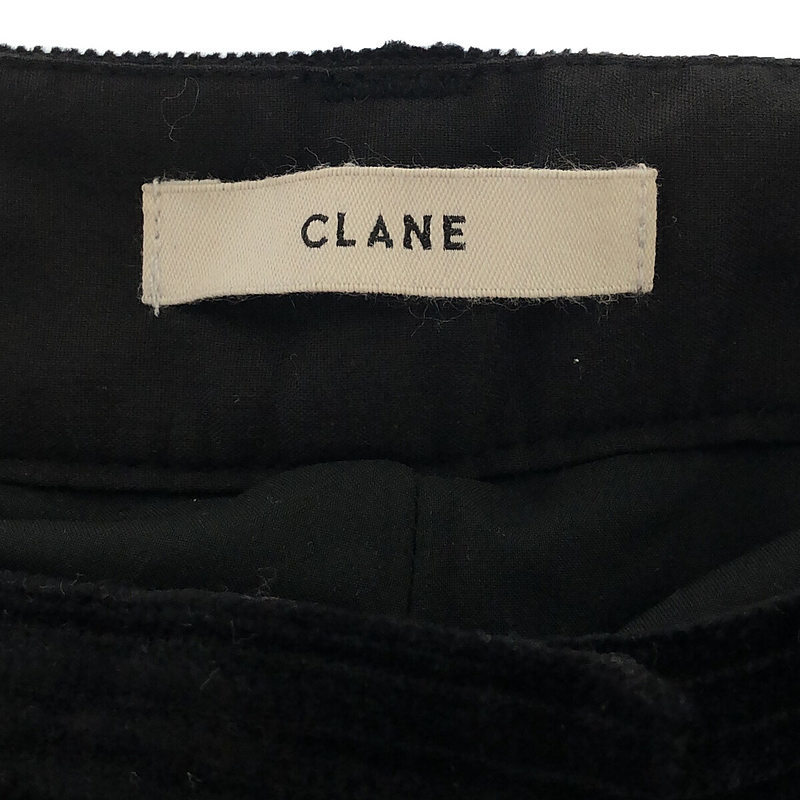 【美品】 CLANE / クラネ | 2022AW | CORDUROY TAPERED PANTS コーデュロイパンツ | 2 | ブラック | レディース_画像6