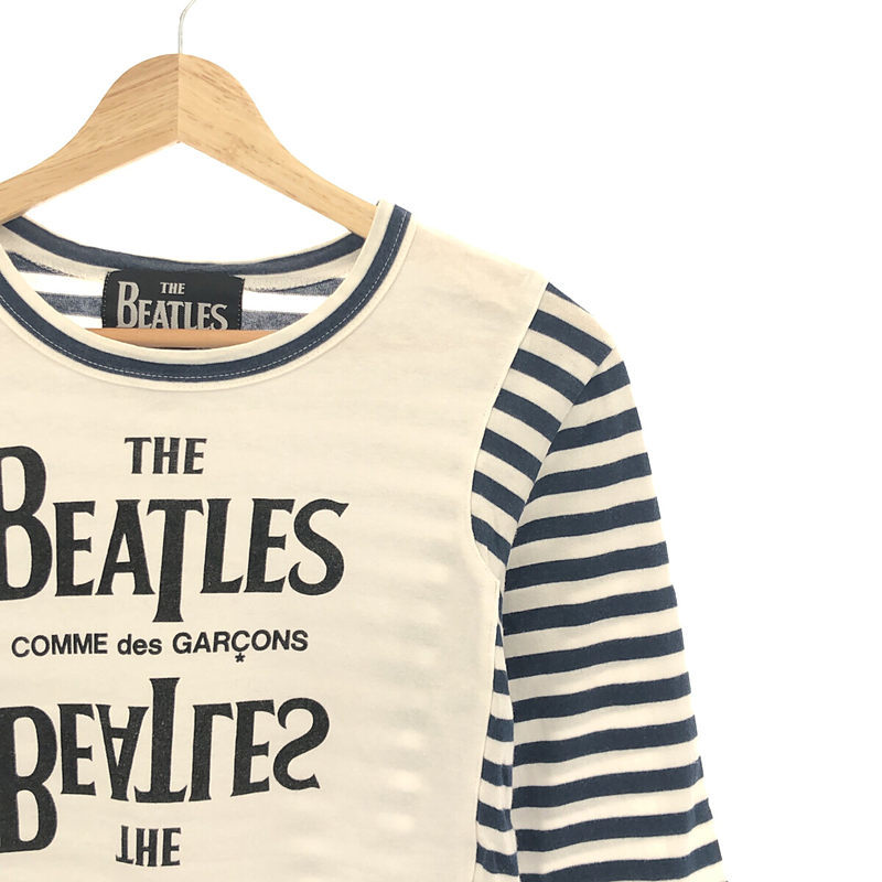 COMME des GARCONS / コムデギャルソン | 2013AW | × The Beatles ザ・ビートルズ ボーダー切替 プリント ロングスリーブ Tシャツ | XS_画像2