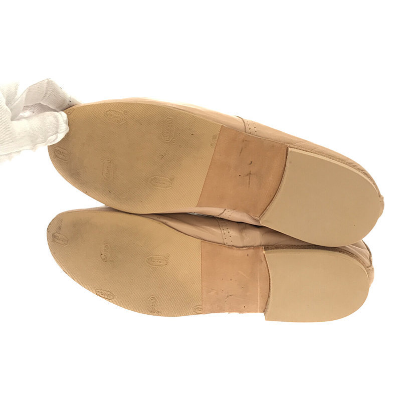 E.PORSELLI /poruseliE | 100th anniversary ribbon Flat ballet shoes | beige | lady's 