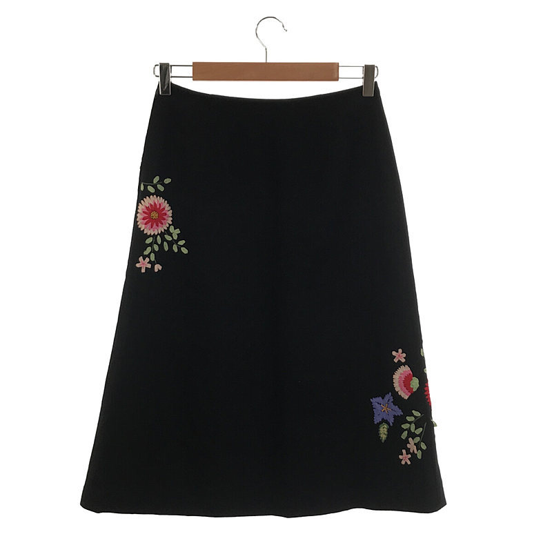 KEITA MARUYAMA / ケイタマルヤマ | セットアップ フラワー刺繍 ノーカラージャケット スカート | 1 | ブラック | レディース_画像7