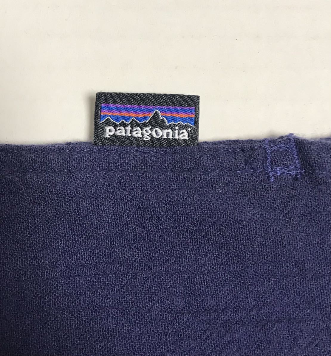 送料無料 PATAGONIA パタゴニア SP14 ORGANIC COTTON オーガニック コットン シャツ 無地 ネイビー 半袖 替えボタン付き S