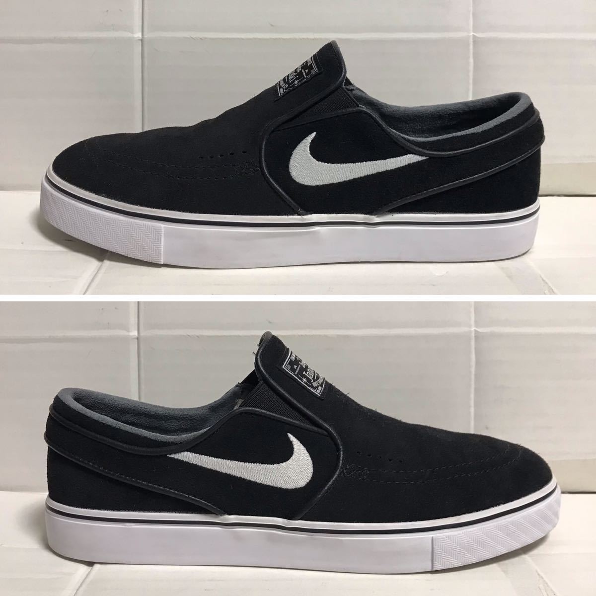 NIKE SB ナイキ Stefan Janoski ステファン ジャノスキ スリッポン シューズ ブラック × ホワイト 25.0 skateboard スケートボード_画像1