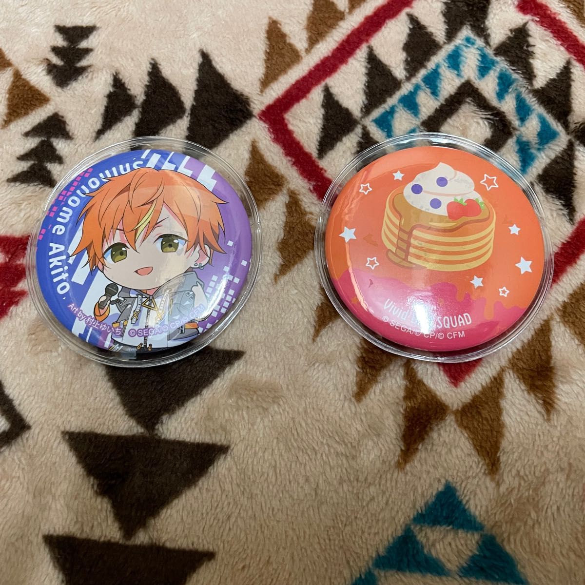 缶バッジ スクエア缶 プロセカ 東雲彰人 白石杏 おまけ付き