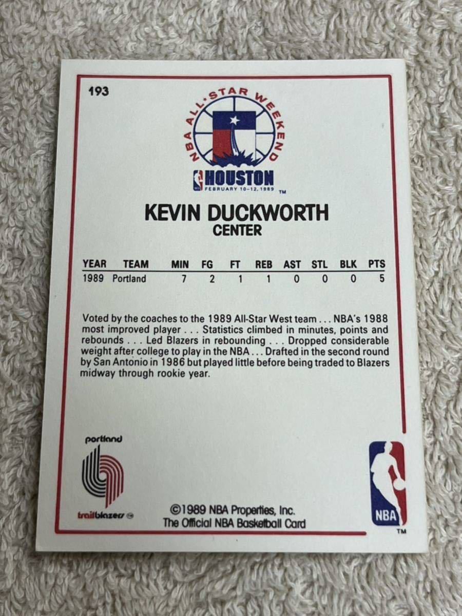 Kevin Duckworth 89 NBA All-Star Game 1989 NBA Hoops Portland Trailblazers_画像2