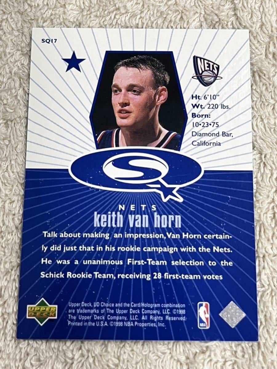 Keith Van Horn 1998 Upper Deck New Jersey Nets_画像2