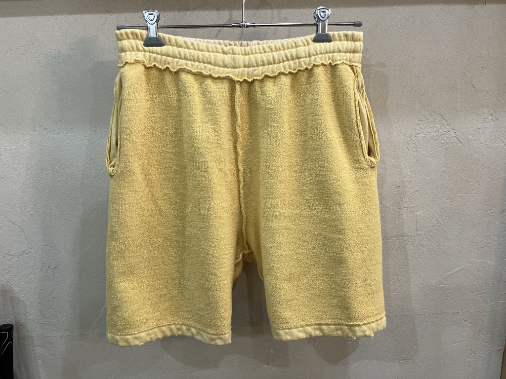 BOW WOW / bow wow hamilton sweat shorts шорты двусторонний yellow aging повреждение обработка L размер used