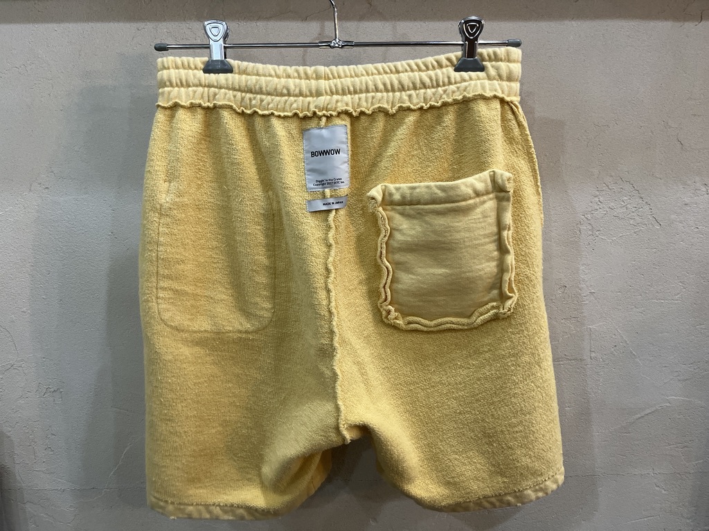 BOW WOW / bow wow hamilton sweat shorts шорты двусторонний yellow aging повреждение обработка L размер used