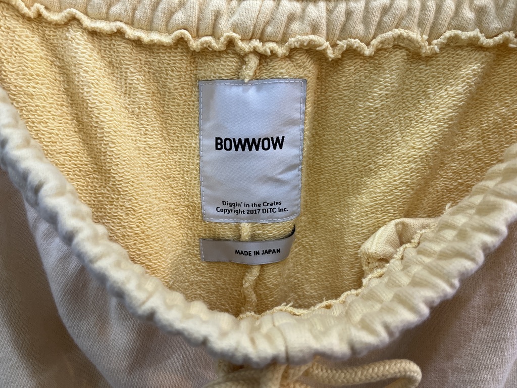 BOW WOW / bow wow hamilton sweat shorts шорты двусторонний yellow aging повреждение обработка L размер used