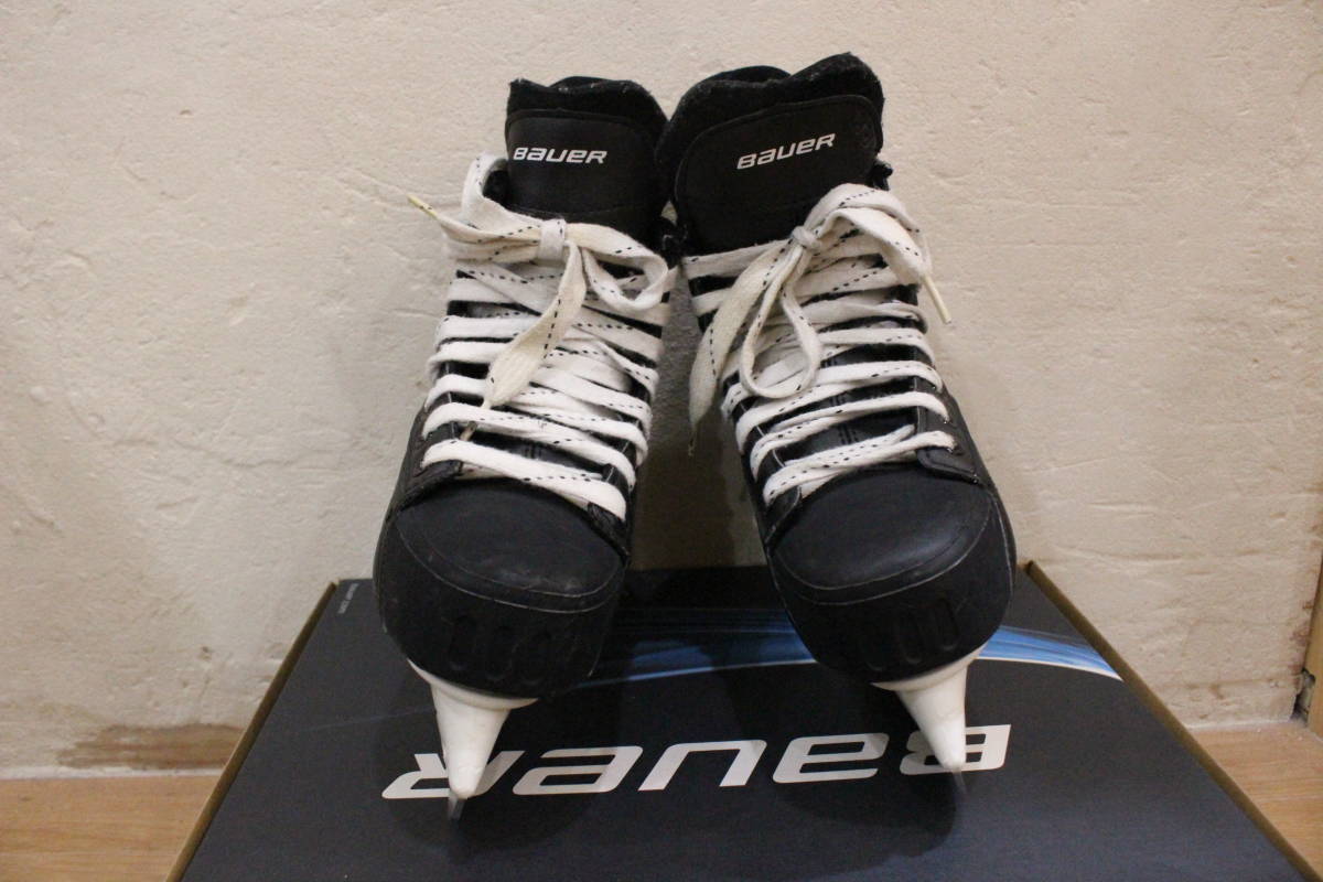 *Bauer/ Bauer Flexlite1.0 Ice Skates Hockey Boots hockey skate shoes SIZE:23.5cm sport box equipped black *