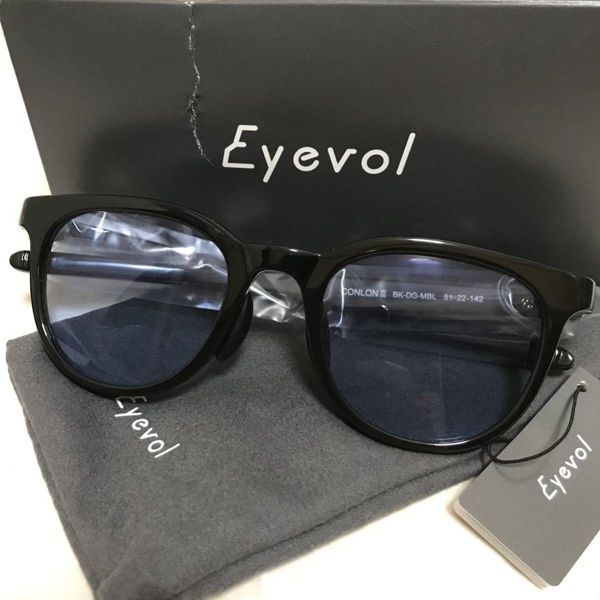 【日本限定モデル】 Eyevol CONLON eyevan sports 紫外線 ブラック ゴルフ 眼鏡 メガネ ボストン ウェリントン サングラス コンロン アイボル アイヴォル III 3 セル、プラスチックフレーム