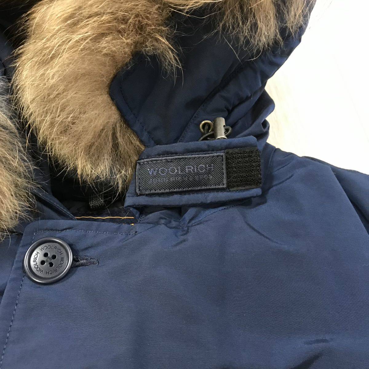 美品 WOOLRICH ARCTIC PARKA ウールリッチ アークティック パーカ ダウン ジャケット コート ネイビー ファー ナイロン パーカー アウター_画像9