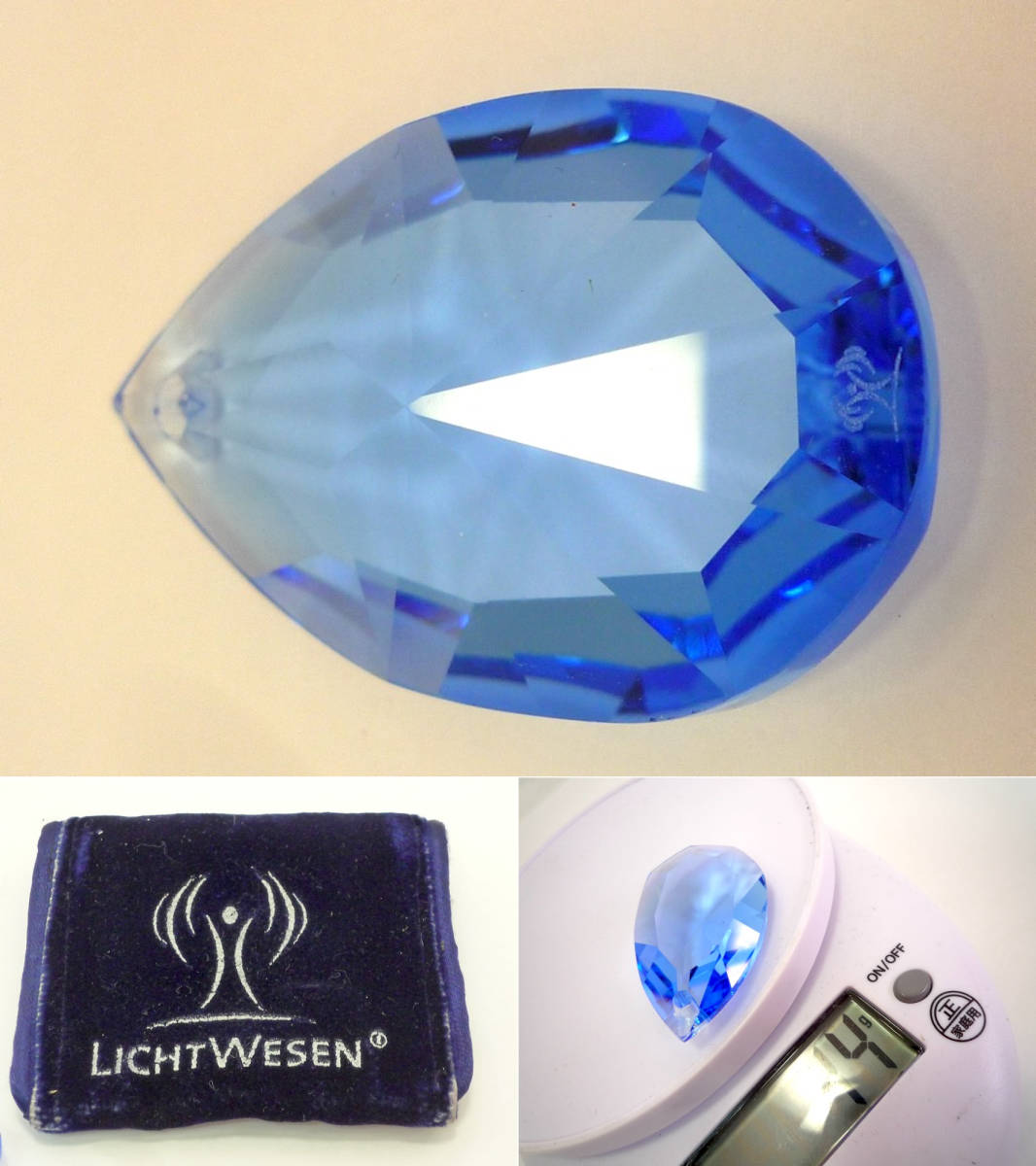 lihito way zen... type crystal . structure. light blue .. crystal relaxation health . body system stability balance case attaching beautiful goods bargain worth seeing 