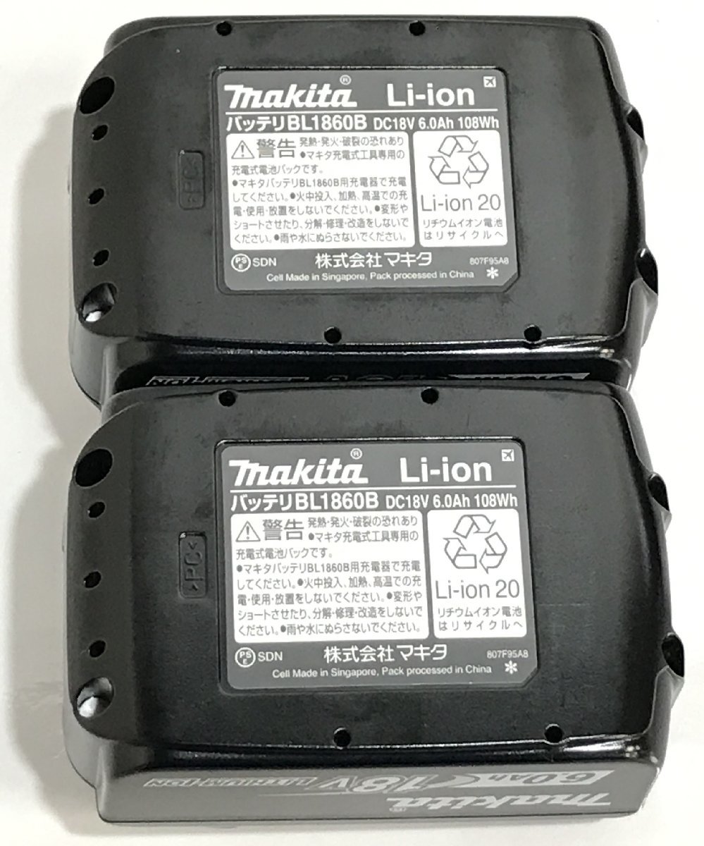 ■未使用3点セット品 makita マキタ 急速充電器 DC18RF バッテリー BL1860B 純正 雪マークあり h0916-2の画像7