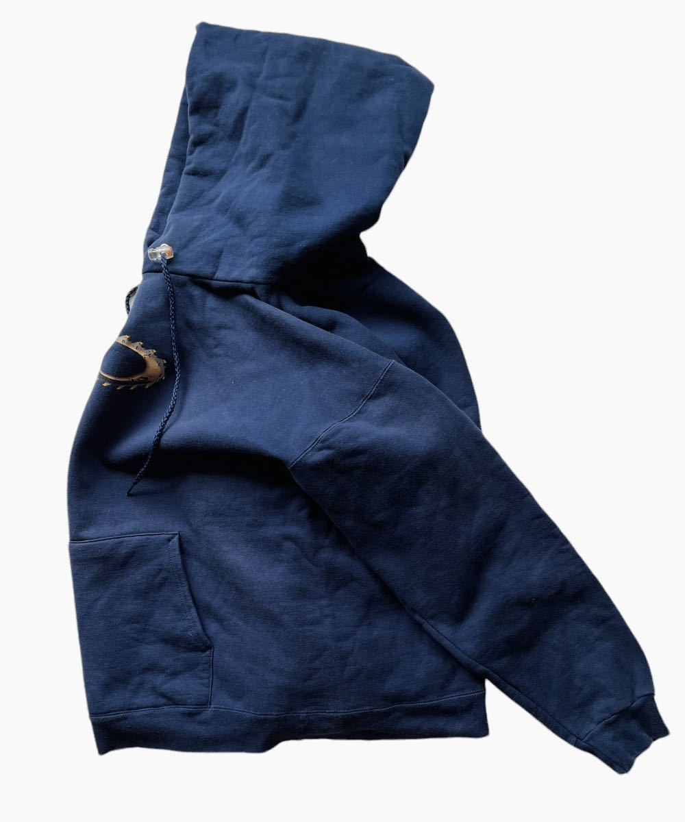 レア!! 名作!! 90s 00s OAKLEY LOGO PARKA NAVY オークリー スウェット パーカー ネイビー size L Y2K アーカイブ USA製 ビンテージ_画像4