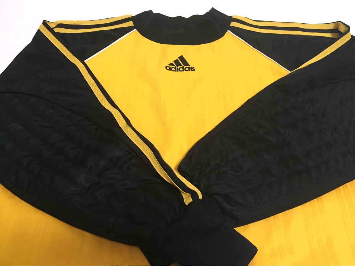 90s rare beautiful goods adidas Adidas soccer game shirt black yellow black yellow M Vintage Vintage 