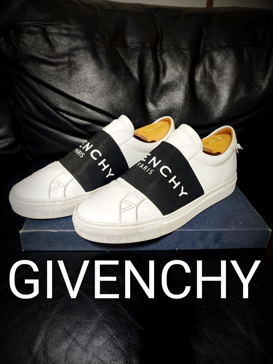 美品　GIVENCHY URBAN レザー ウェビングスニーカー　ジバンシィ　ジバンシー　スニーカー　レザースニーカー　革靴