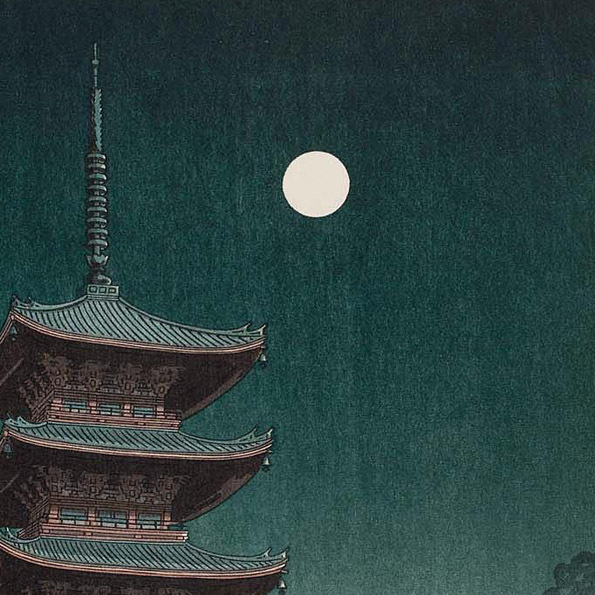 土屋光逸 版画 浅草金竜山 昭和十三年 42.4 x 28 cm 原寸サイズ 土屋光逸 版画 浅草金竜山 昭和十三年 42.4 x 28 cm 原寸サイズ