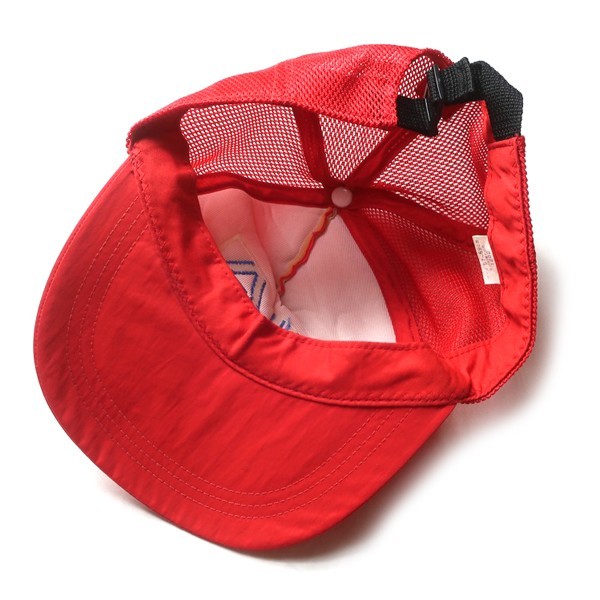 希少! 80s 90s HELLY HANSEN ヘリーハンセン JAPAN LIFESAVING ASSOCIATION JLA ロゴ メッシュキャップ 帽子 レッド 赤 メンズ 古着_画像4