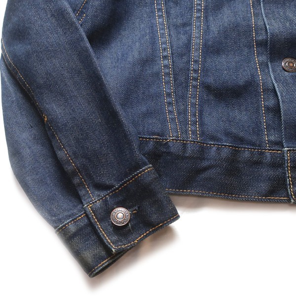 定番モデル! 00s Levi's リーバイス 78500 トラッカー デニムジャケット Gジャン ワンウォッシュ 濃紺 M タイトサイズ メンズ? 古着_画像4