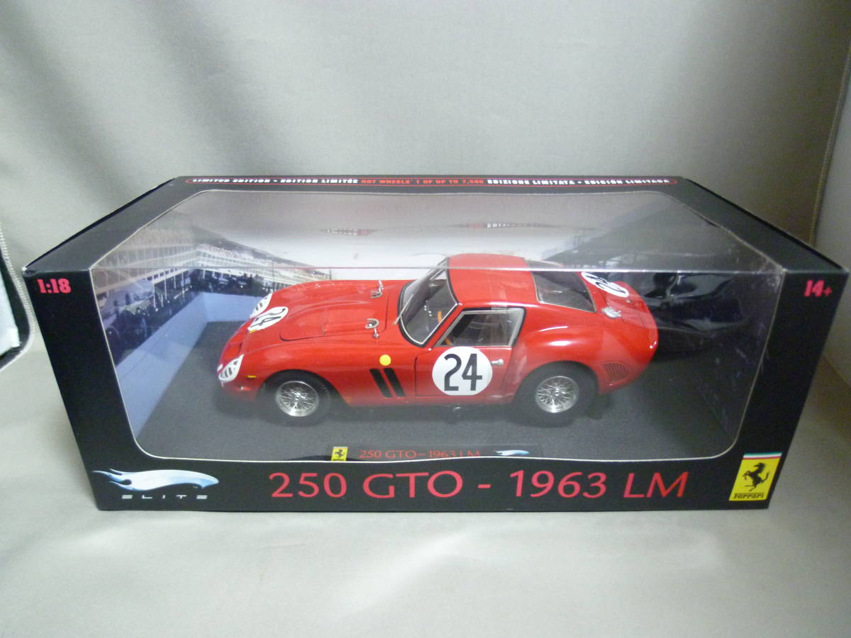 超話題新作 マテルエリート 1/18 フェラーリ 250GTO LM ルマン 1963 HW Elite 未開封品 レーシングカー