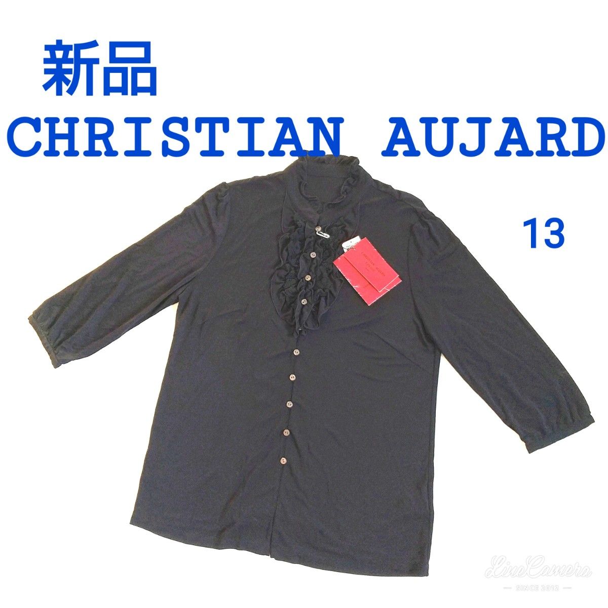 新品タグ付　クリスチャン・オジャール　ブラウス　シャツ　大きいサイズ　13号　黒
