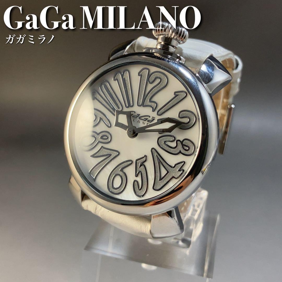 ★一点限り 超絶美麗★ガガミラノ Gaga MILANO マヌアーレ 5020 男女兼用 メンズ レディース 腕時計 稼働 中古 動作良好 WW219333Y_画像1