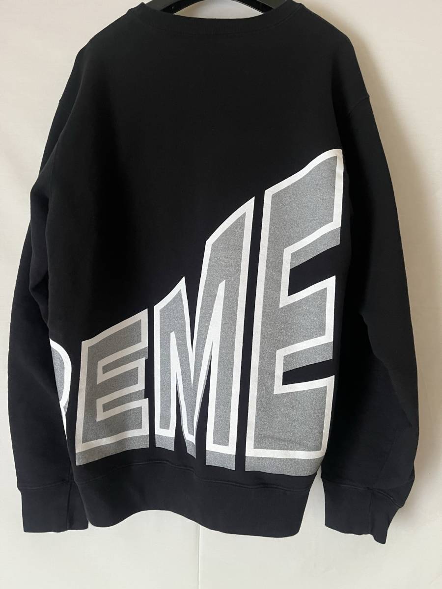 希少【supreme】side logo crew neck Lサイズ 黒-