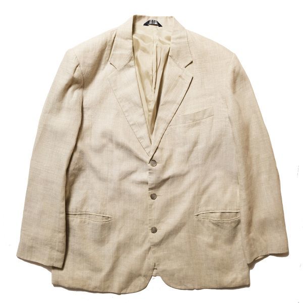 90\'s Gap GAP 100%linen tailored jacket (L) unbleached cloth natural 3. button 90 period old tag Old blue tag teka tag Y2K