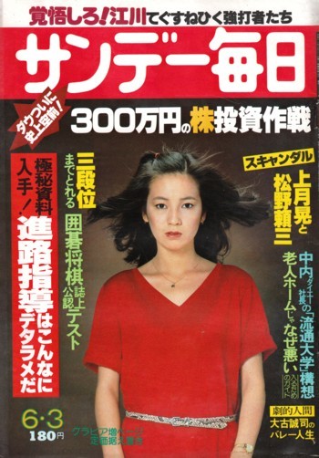  Sunday Mainichi 1979 год 6 месяц 3 день номер ( Showa 54 год )