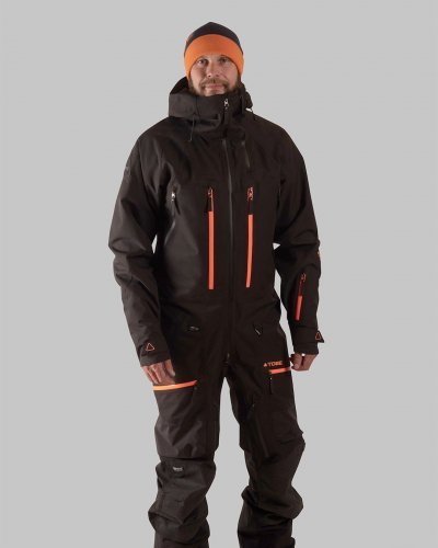 TOBE Outerwear スノーモービル MACER V2 MONOSUIT 中綿なし シェルワンピース スーツ ブラック JET BLACK Lサイズ カナダ 新品未使用_イメージ写真