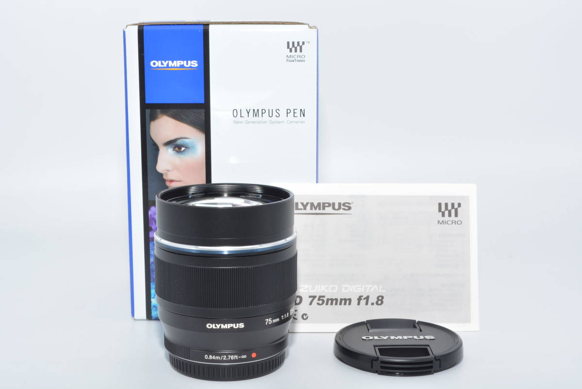 超特価】 【極上品】 OLYMPUS ブラック ＃6073 F1.8 75mm ED DIGITAL M