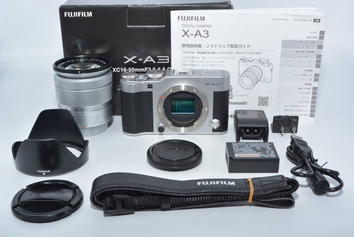 激安正規 FUJIFILM 【極上品】 ミラーレス一眼 X-A3LK-XC-S ＃6066