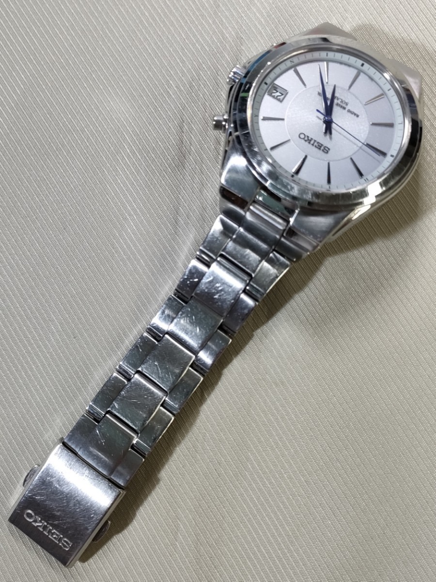 贅沢品 SEIKO 稼働品 スピリット メンズ腕時計 SBTM089 電波ソーラー