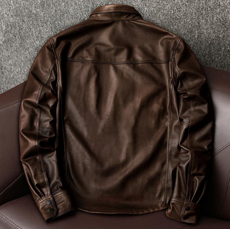 羊革 カーコート 革ジャン ホースハイド 本革 ライダースジャケット メンズファッション コート ロング _画像5