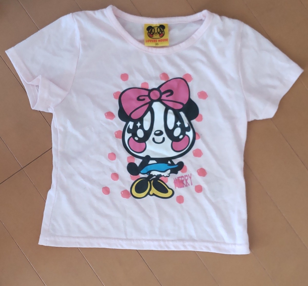 送料無料！LOVERS HOUSE(ラバーズハウス)とCUTE LOVE(キュートラブ)の半袖Tシャツ2枚セット/キッズ・子供用/子鹿/パンダ/女の子/120サイズ_画像2